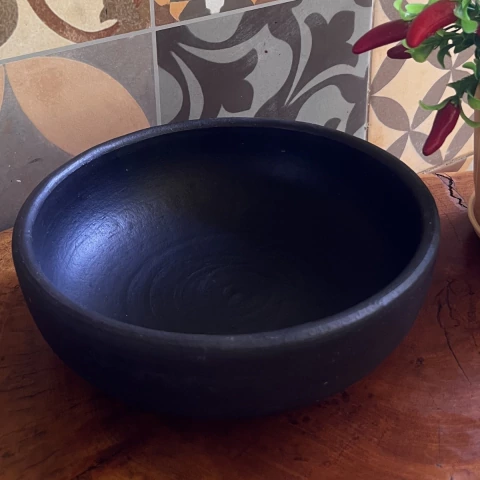 Tigela de Barro 500ml Artesanal Bowl para Servir Caldos e Molhos Porções Individuais Cozinha Rústica