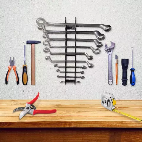 Suporte De Parede Até 10 Chaves De Boca Painel Ferramentas Parede