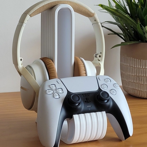 Suporte Controle Headset Headphone para Mesa Videogame Playstation 5 Ps5 XBOX SerieS