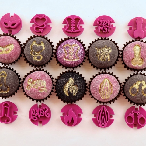 Kit Carimbo Marcador Brigadeiros LOVE AMOR PICANTE Molde Festa Confeitaria Aniversario Brigadeiri