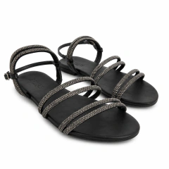 Sandália Rasteira Anatomic Preta Allure - comprar online