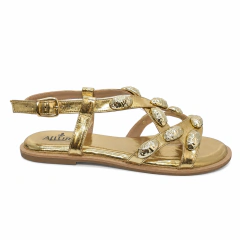 Sandália Rasteira Pepita Ouro - comprar online