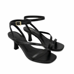 Sandália Feminina Allure Salto Taça Preto - Allure