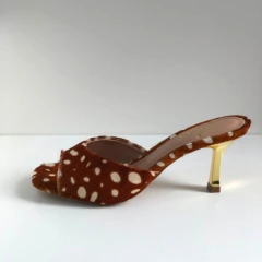 Tamanco Allure Bambi Print Salto Metalizado na internet