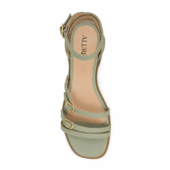 Sandália Salto Baixo Allure Oliva - loja online