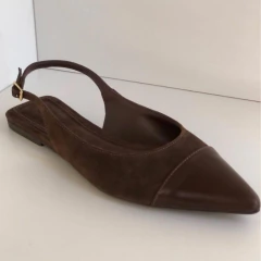 Slingback Bico Fino Marrom Allure - loja online