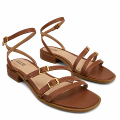 Sandália Salto Baixo Allure Whisky - comprar online