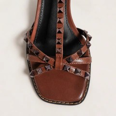 Sandália Allure Terra com Aplicações – Salto 6 cm - loja online