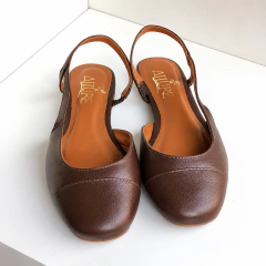 Sapatilha Slingback Allure Brown – Salto 1 cm - comprar online