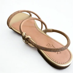 Sandália Rasteira Elegance Ouro Light - Allure