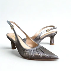 Scarpin Slingback Franzido Onix - Allure - comprar online