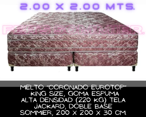 Colchón "CORONADO EUROPILLOW" KING SIZE 2.00 * 2.00 M.
