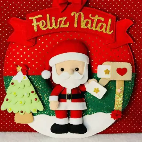 Guirlanda de Natal com Papai Noel