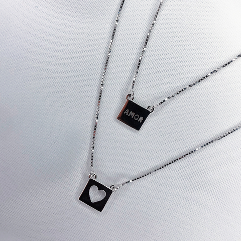 Escapulário Amor e Coração Vazado