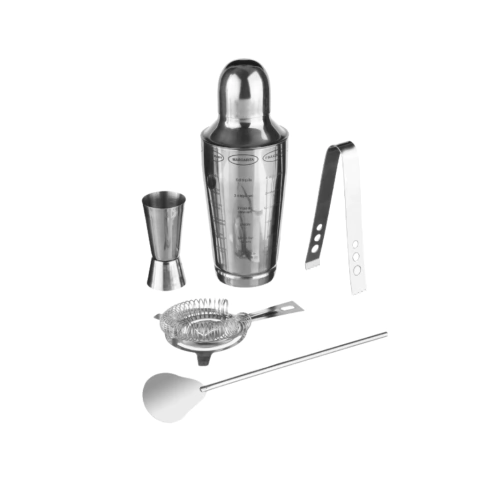 Set Coctelería 5 Piezas Acero Inox Secret de Gourmet