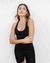 Top largo escotado negro