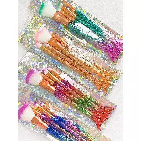 kit pincel sereia 4 peças