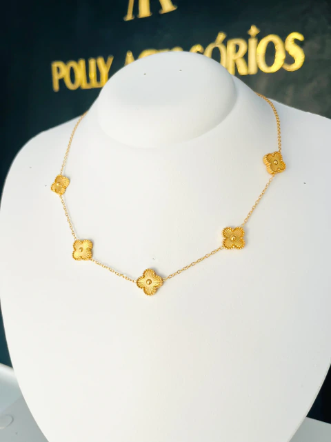 Chocker Trevo Dourado