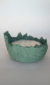 Bowl concreto com vela 26x12 cm altura (verde)