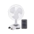 Ventilador 12" Recargable + Panel y 2 Bombillos