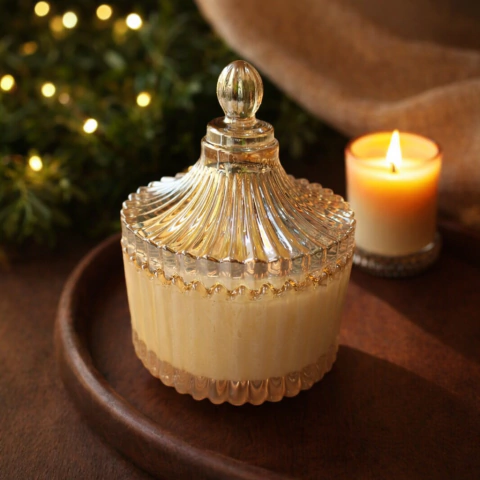 Vela Aromática Pote Âmbar luxo 100g