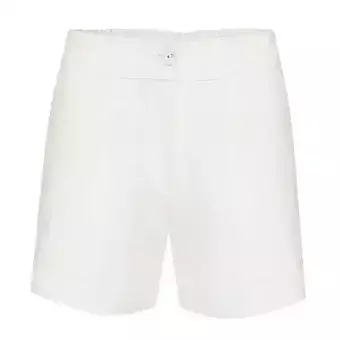 Shorts de Malha Bloqueada Branca Nobre