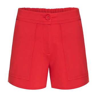 Shorts de Malha Bloqueada Vermelha Nobre - comprar online