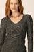Blusa Vanessa Preto Shine - Galeria Bossa