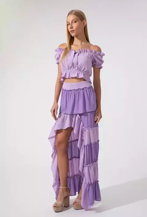 Saia Mullet Roxo Bali - comprar online