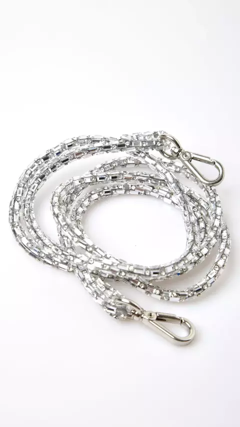 Alça de Celular Miami Bordada Prata