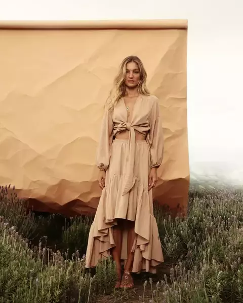 Saia Mullet Bege Ghion