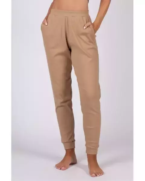 Calça Canelada Comfy Bege