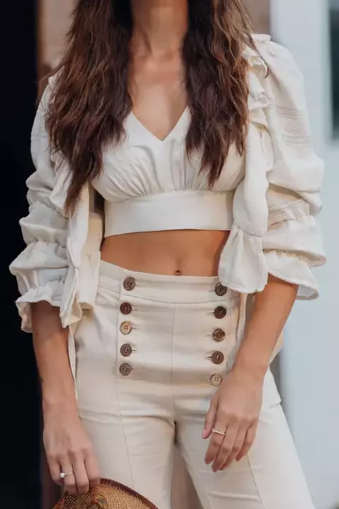 Blusa Babados Off Pitanga