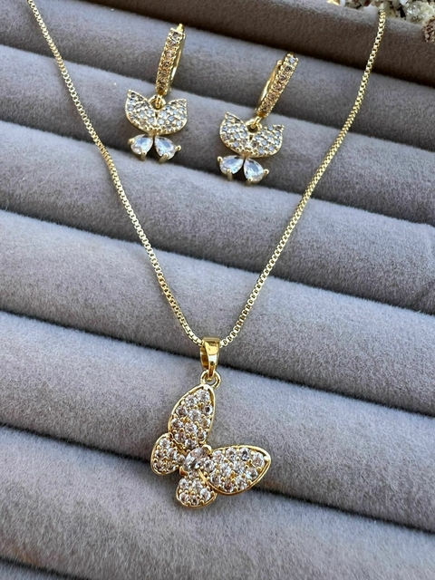 CONJUNTO BORBOLETA CRAVEJADA