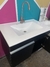 Vanitory 80cm COLGANTE negro+Bacha marmolina+Monocomando - comprar online