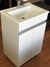 Vanitory 50cm blanco de pie+Bacha marmolina - comprar online