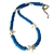 Collar de estrella de mar, cuentas metálicas doradas y fimo azul