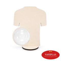 Camiseta sublimable con esfera 6cm x24U.
