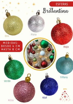 Esferas decoradas con Brillantina en internet