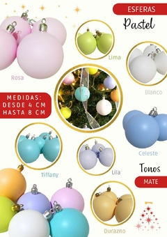 Esferas de colores pastel - comprar online