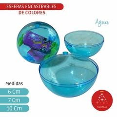 Esferas encastrables de colores, 10cm bulto de 24 Unidades
