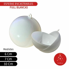 Esferas encastrables de colores, 10cm bulto de 24 Unidades - Naviplas