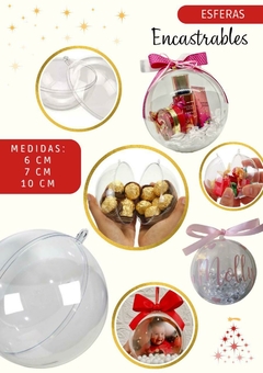 Esferas encastrables transparentes 6cm bulto de 72 Unidades - Naviplas