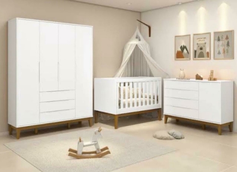 LINHA ELFE (BERÇO + CÔMODA + ROUPEIRO) - comprar online