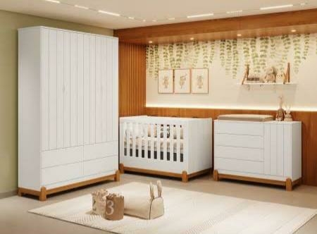 LINHA LOTUS (BERÇO + CÔMODA + ROUPEIRO) - comprar online