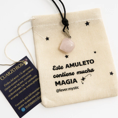 COLLAR CORDON CUARZO ROSA - comprar online