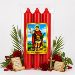 Velas Rojas San Expedito x3 Peticiones Urgentes