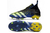 Chuteira Adidas Predator Freak+ FG Superlative - Preto, azul e amarelo - Fut Class