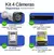 Kit 4 Câmeras Segurança 20m Dvr 4 Canais Com Hd Sata Cor Branco Tudo Forte - comprar online