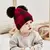 Chapéu de Natal pai-filho com grande pompom, gorro de malha, gorro infantil - comprar online